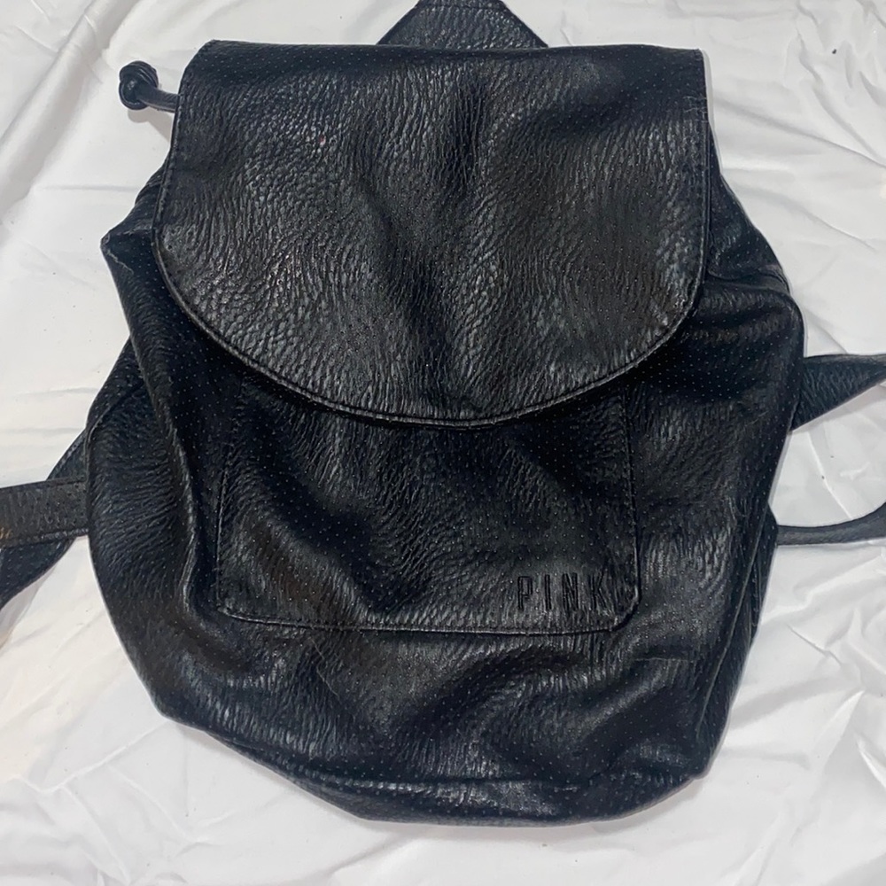 Pink mini black backbag